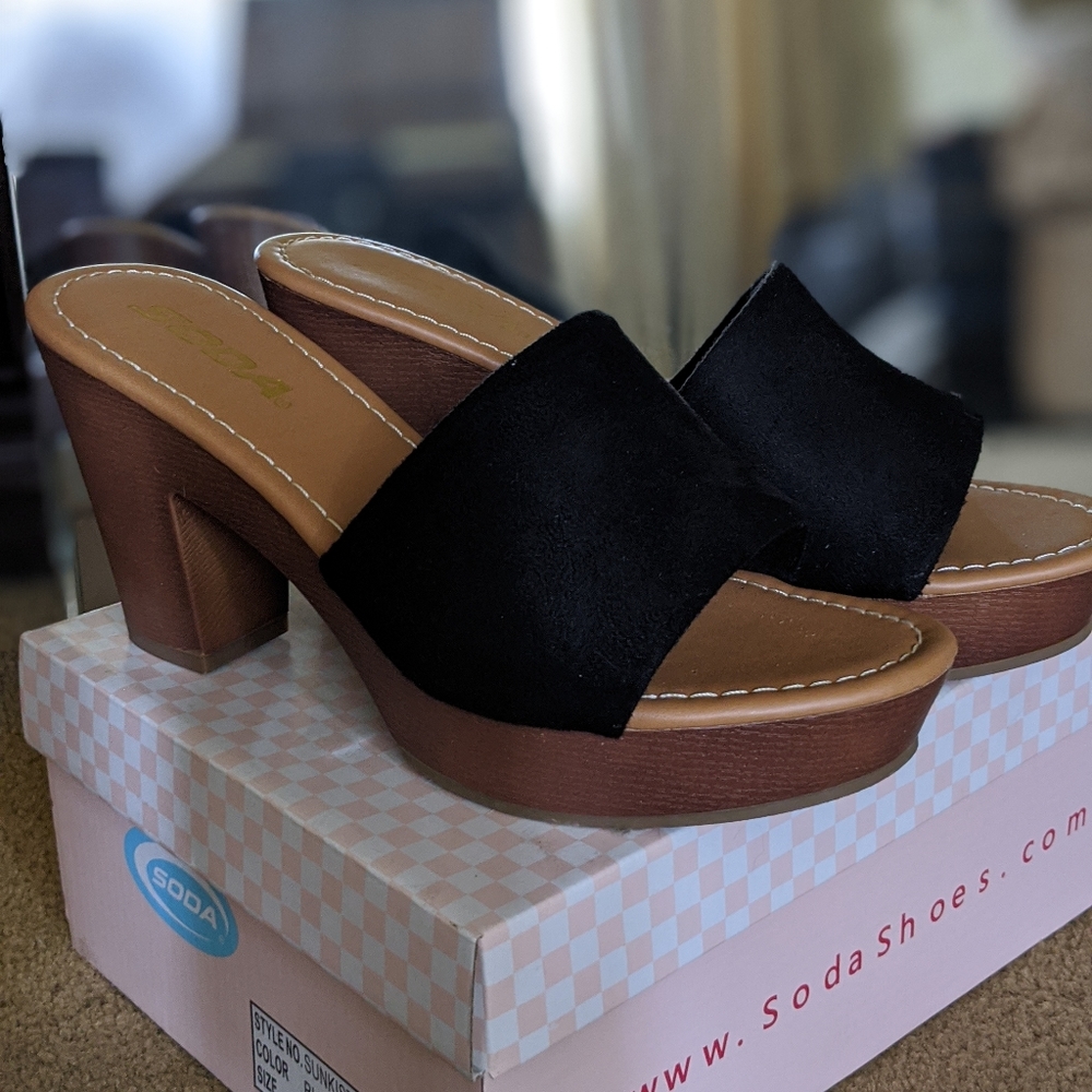 Slip on clog style heels